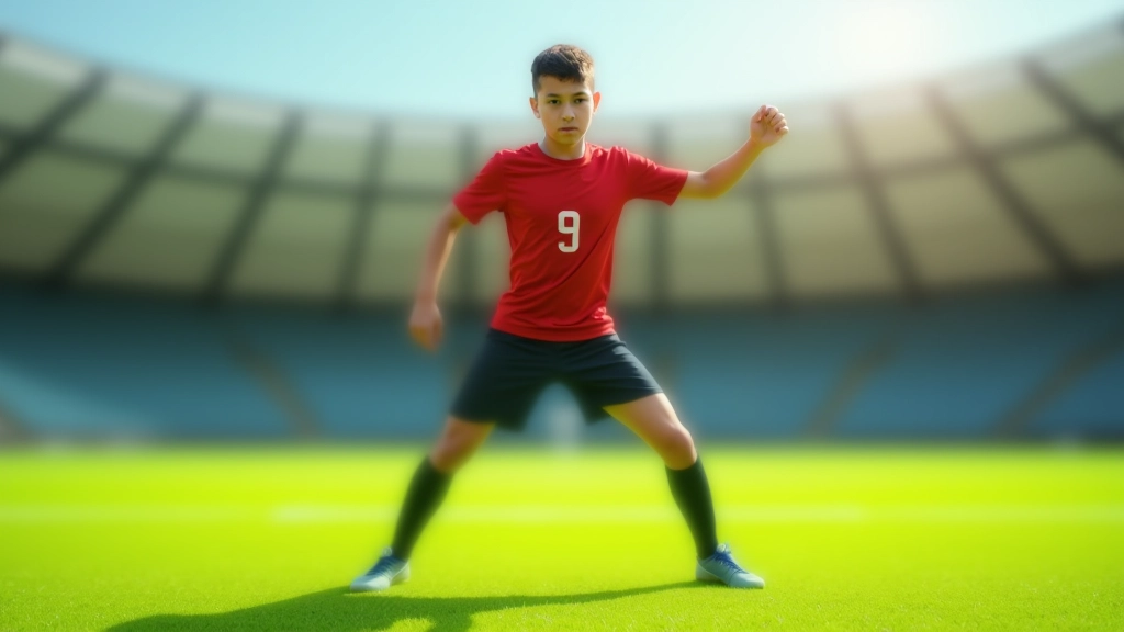 لاعب يوضح الموضع الصحيح للقدمين والجسد أثناء الضربة